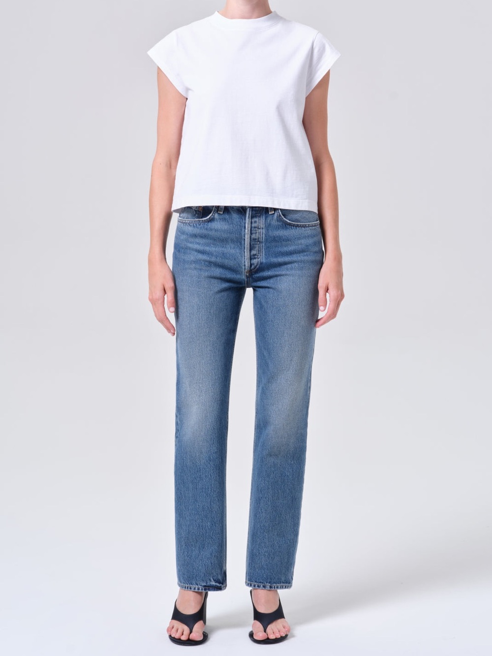 Barely worn AGOLDE LANA straight leg jeans